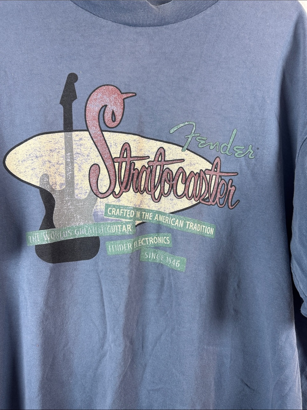 Vintage Fender Stratocaster Made In USA T Shirt XL - Picture 2 of 9